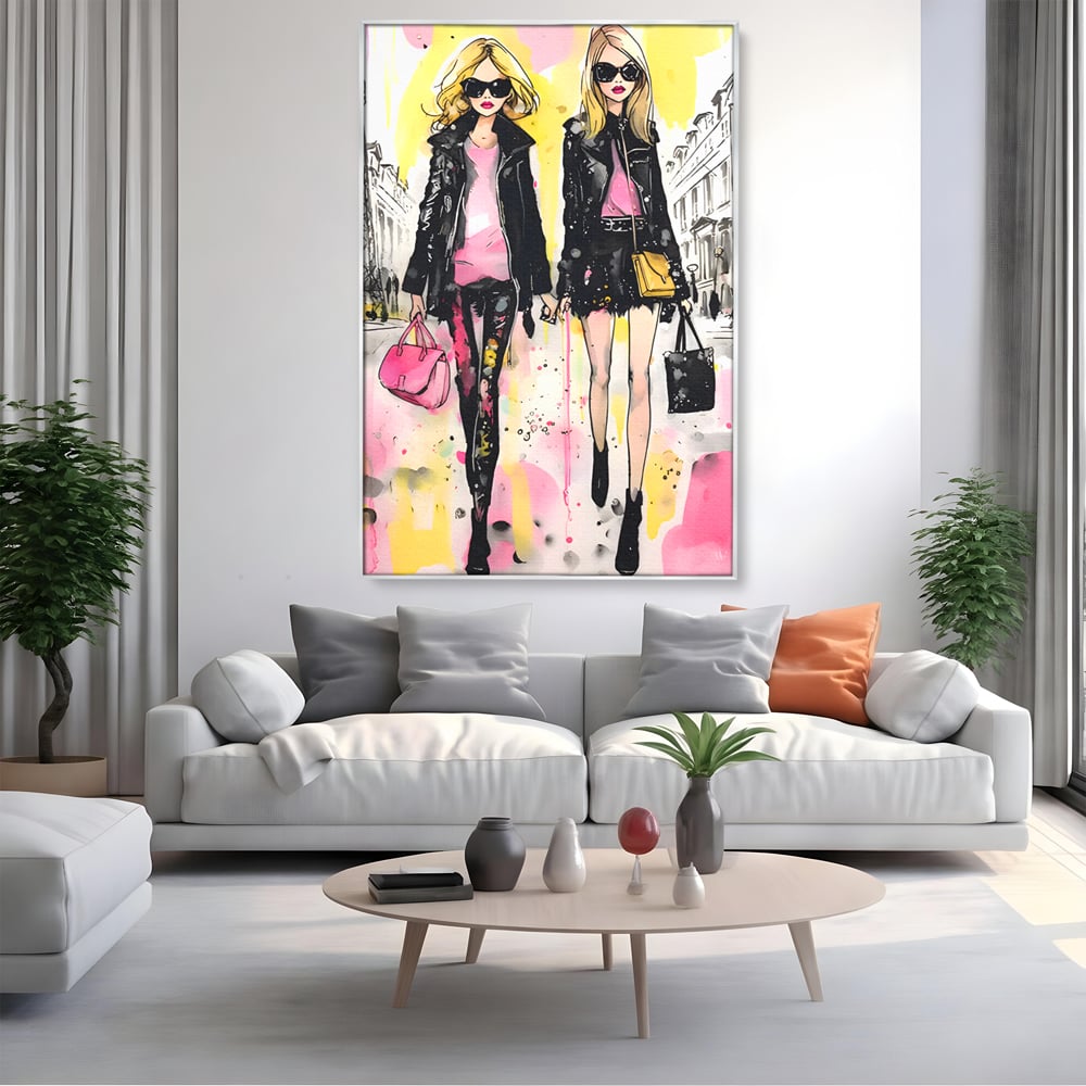Tablou Canvas C1104, Fashion Girls , Culori, Moda, Fete, Living Room, Bedroom, Relaxare, Culori Vibrante